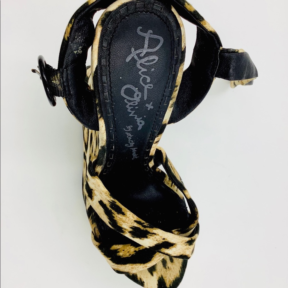 Alice and Olivier Fabulous Leopard 5”Platforms sz7 - Picture 5 of 6